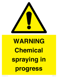 WARNING Chemical spraying in progress
